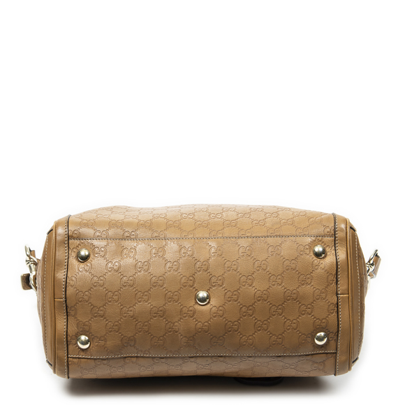 Gucci Tan Embossed Leather Shoulder Bag - Picture 6 of 10